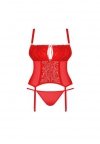Obsessive Blossmina gorset i stringi  4XL/5XL