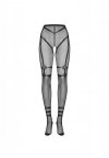 Czarne seksowne rajstopy z harness Obsessive S123 S M L