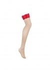 Obsessive Mellania pończochy czerwone  S/M