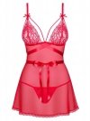 Obsessive koszulka nocna Lovlea babydoll czerwona  S/M
