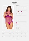 Obsessive koszulka nocna Delishya babydoll i stringi fioletowa L/XL
