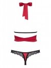 Obsessive Sensuelia komplet 2-częściowy czerwony  S/M