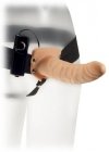 Cielista proteza penisa przedłużka dildo strap on z wibracją