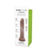 Ciemny penis na przyssawce dildo bez jąder  28 cm