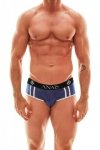 Męskie seksowne jockstrapy bokserki granatowe Naval jock bikini S
