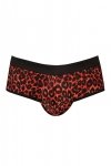 Sexy bokserki męskie w czerwoną panterkę jockstrapy Tribal jock bikini XXL