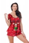 Damska piżama z reniferem Aster Set X-mas czerwona XXL/XXXL
