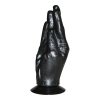 Czarne dildo do fistingu ręka na przyssawce 18 cm