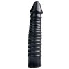 Dildo prążkowane czarne 26 cm