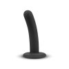Czarne dildo do Strapon gładki penis na przyssawce 13,5 cm