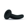 Czarne dildo do Strapon gładki penis na przyssawce 13,5 cm