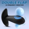 Korek analny z podwójną wibracją i pilotem Dual tapping anal plug