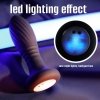 Świecący korek analny z pilotem Lighting anal plug black