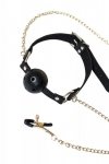 Ball gag with nipple clamps party hard gratitude