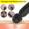 Stymulator silicone massager black usb 6 vibration