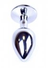 Korek analny z diamentem Jewellery Silver PLUG- Purple