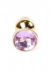 Korek analny z diamentem Jewellery Gold PLUG- Rose
