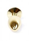 Złoty korek analny z diamentem Jewellery Gold PLUG- Purple