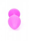 Silikonowy korek analny diament Jewellery Pink Medium- Light Blue Diamond