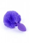Korek analny ogonek króliczka Jewellery Silicon PLUG - Bunny Tail - Purple