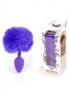 Korek analny ogonek króliczka Jewellery Silicon PLUG - Bunny Tail - Purple