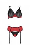 Bielizna Magnolia set red S/M