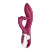Wibrator z masażerem łechtaczki Satisfyer Embrace me bordowy