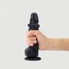 Penis dildo na przyssawce ruchoma skóra 13 cm