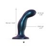 Dildo plug snaky bleu metallic - M