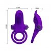 Wibrujący pierścień erekcyjny z masażerem Pretty Love Vibrant Penis Ring fiolet