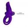 Wibrujący pierścień erekcyjny z masażerem Pretty Love Vibrant Penis Ring fiolet
