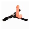 Strap-on pas uprząż dildo z jądrami zabawka erotyczna dla lesbijek