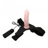 Żylaste dildo przedłużka proteza penisa strap on z funkcją wibracji