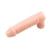 Realistyczne prążkowane dildo analne z jądrami 16,5 cm