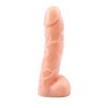 Realistyczne dildo cyber skóra żylaste z jądrami 18 cm