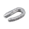Podwójne realistyczne dildo analno waginalne srebrne 17 cm 