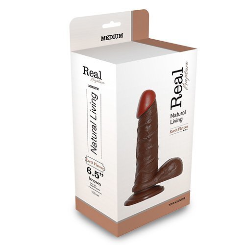 Dildo elastyczne ciemnoskóre penis afro 16,5 cm