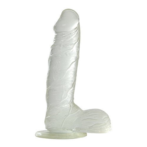 Dildo penis z przyssawką z jądrami 19 cm