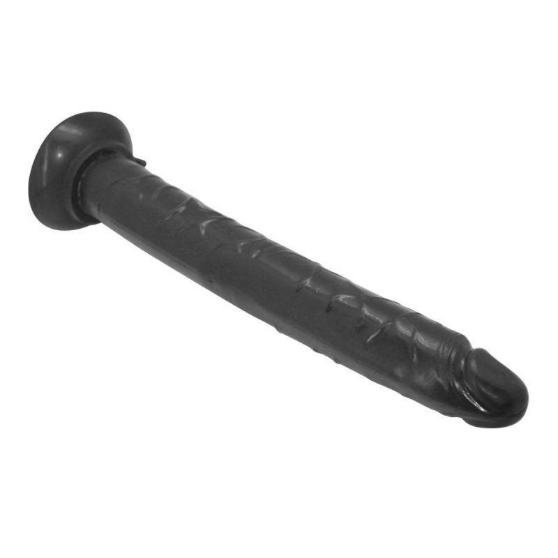 Mega duże czarne dildo z żyłami na przyssawce 32,3 cm