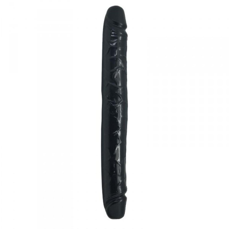 Realistyczne dwustronne dildo lesbijskie z żyłami 33 cm