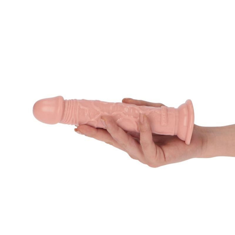 Cieliste żylaste dildo sztuczny penis na przyssawce 16,5 cm