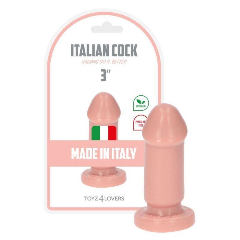 Dildo korek analny na przyssawce cielisty 8 cm