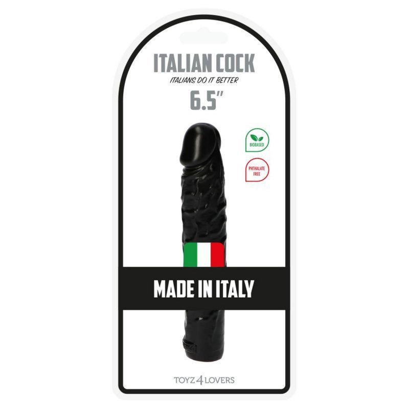 Realistyczne żylaste dildo analne czarne 16,5 cm