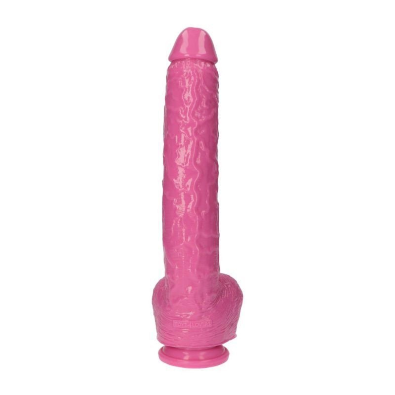 Ogromne dildo z jądrami na przyssawce 40 cm