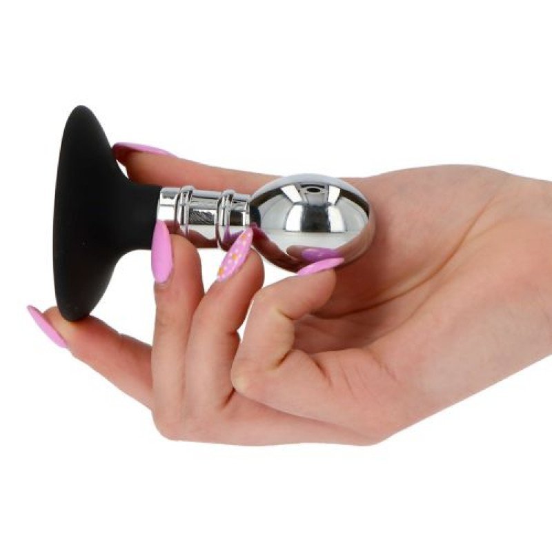 Aluminiowy korek analny wtyczka plug na mocnej przyssawce