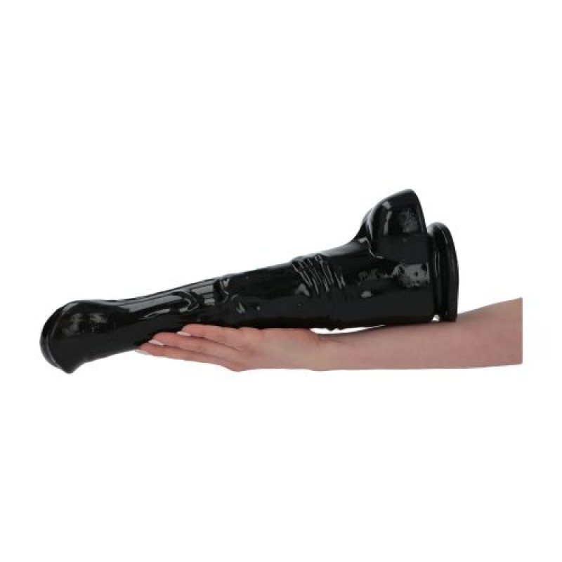 Gigantyczne czarne dildo na przyssawce penetrator pochwy 40 cm