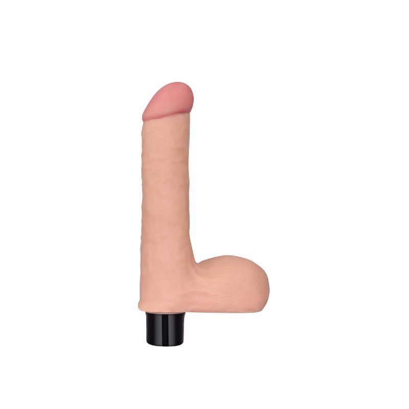 Naturalny wibrator miękki penis z jądrami 20 cm