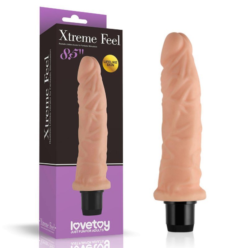 Wibrator dildo cyberskóra Xtreme Feel Cyberskin Vibrator 21cm