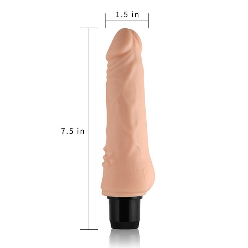 Wibrator dildo cyberskóra Xtreme Feel Cyberskin Vibrator 19cm