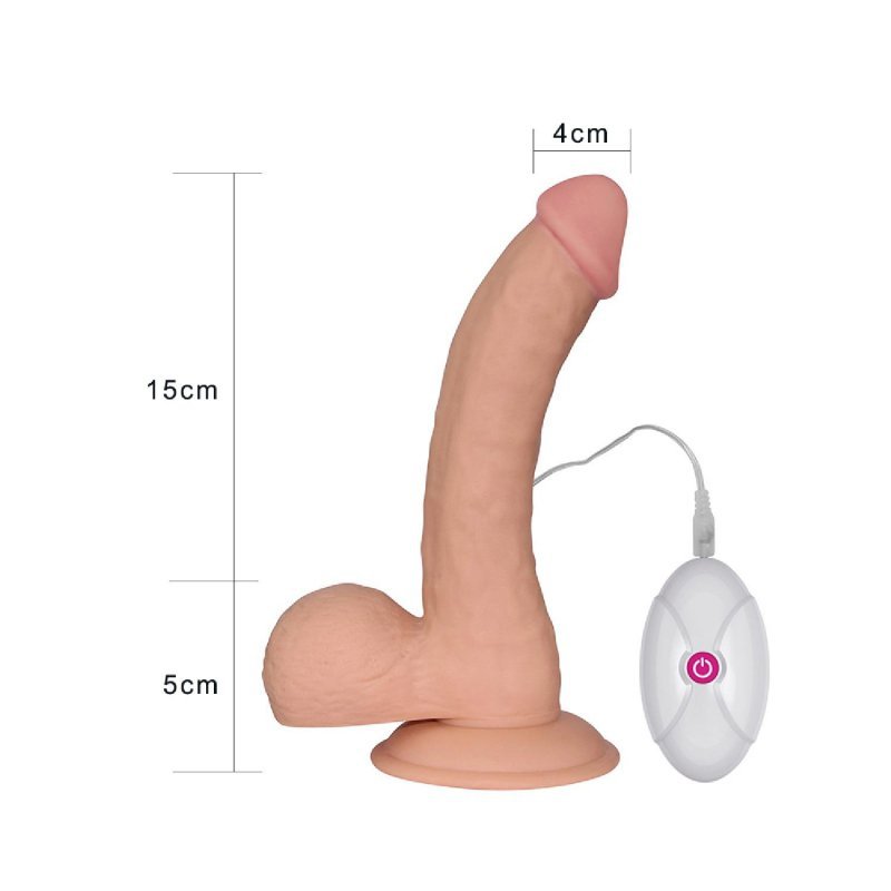 Realistyczny wibrator na przyssawce cyber skóra 22 cm